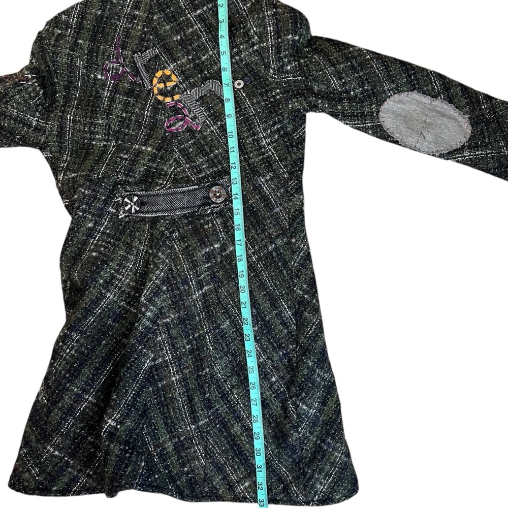 Desigual • Wool Blend Tweed ‘Dream’ Embroidered Button-Up Jacket Size 38/S - Picture 13 of 14